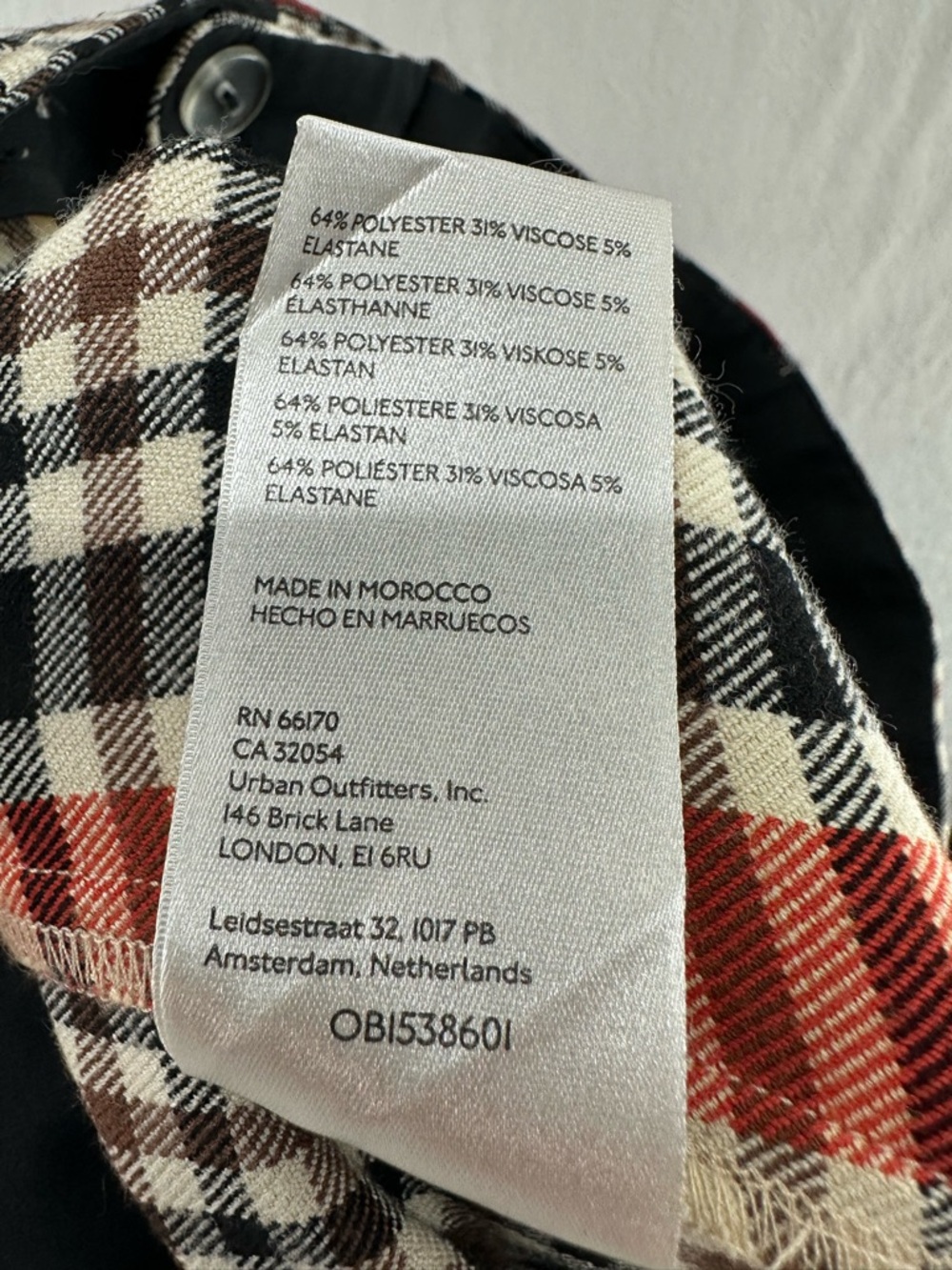 Free People Pants Jules Hippie Boho Retro Plaid Flare 70's Size 8 - Picture 11 of 11